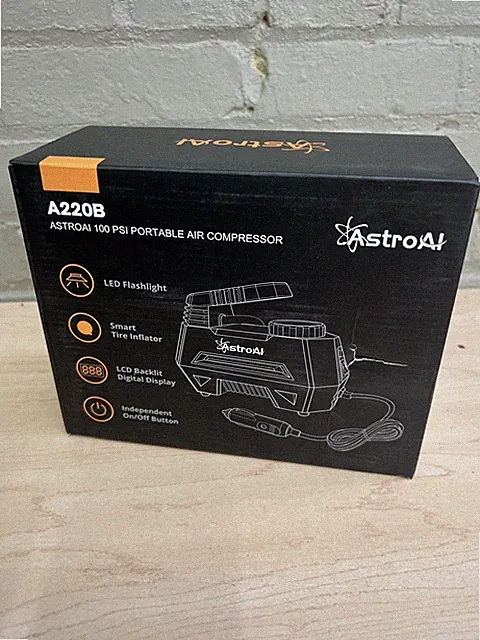 ASTRO AI Tire Inflator Air Compressor, 100PSI 12V DC Air Pump for Car Tires New.