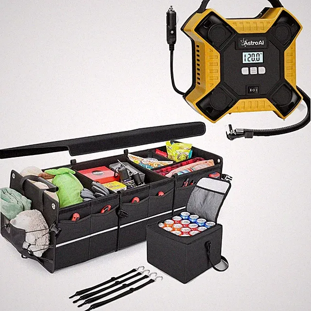 AstroAI Air Compressor Integrated Metal StructureTire InflatorI&Car Trunk Org...