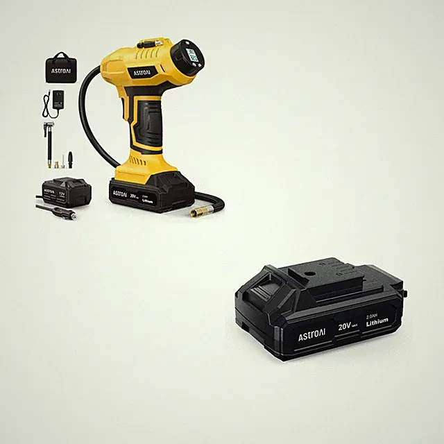 AstroAI Cordless Tire Inflator Kit Bundle with One Extra Battery Fast Ship