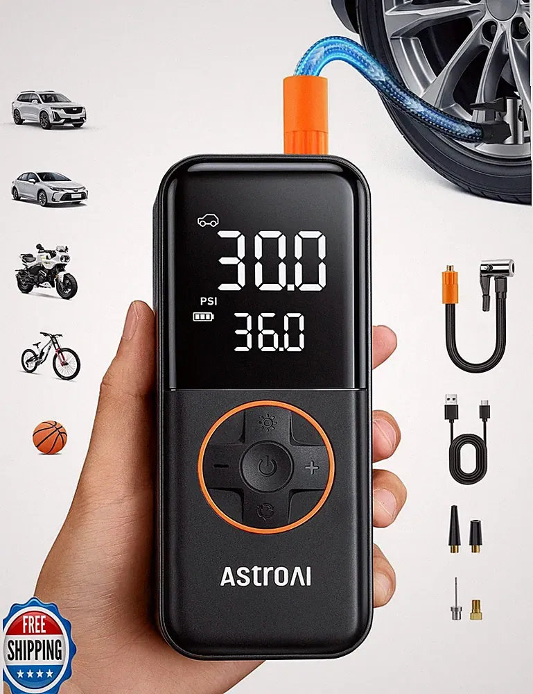AstroAI L4 Tire Inflator Portable Air Compressor, 150PSI Portable