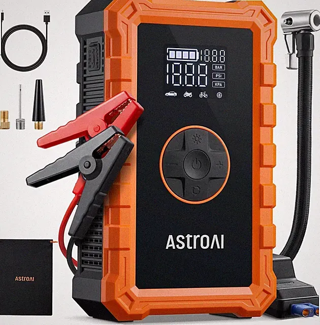 AstroAI S8 Air Jump Starter 3000A with Air Compressor 150PSI 12V Orange