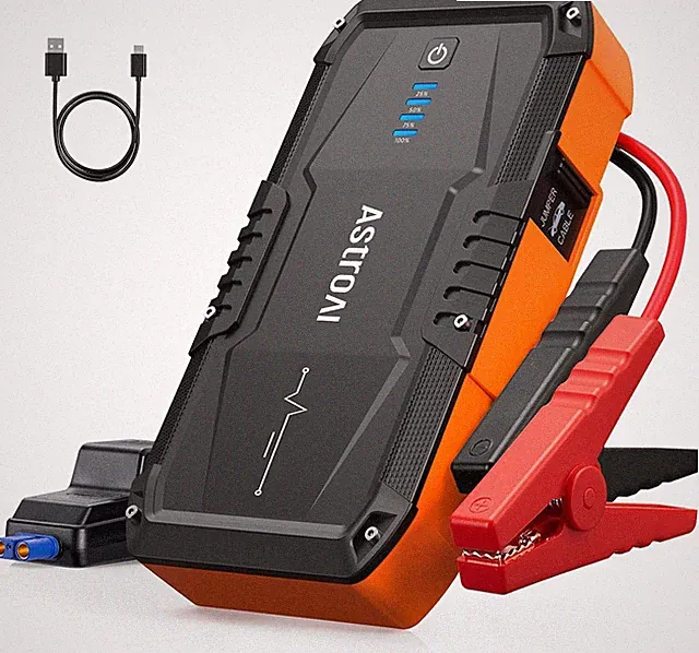 AstroAI S8 Car Battery Jump Starter, Jumper Starter Orange - 1500A