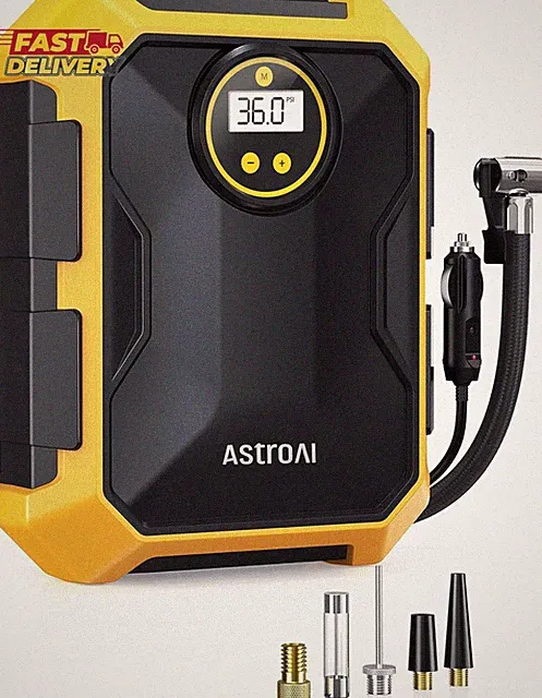 Astroai Tire Inflator Air Compressor 12V DC Portable Air Compressor Car Accessor